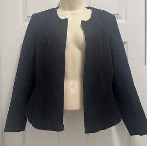 Theory Jondi Peplum Black Blazer Business/Sophisticated/Versatile Size 8 - EUC